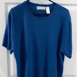 ALFRED DUNNER S/S ROYAL BLUE SWEATER XL
